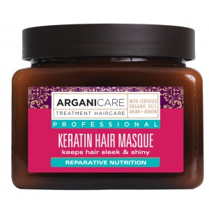 Arganicare KERATIN HAIR MASK - REPARATIVE NUTRITION (Vlasová maska s keratinem - obnovující výživa, 500ml)