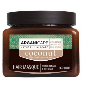 Arganicare COCONUT HAIR MASK for dull, very dry & frizzy hair (Vlasová maska s kokosovým olejem pro mdlé, velmi suché a nepoddajné vlasy, 500ml)