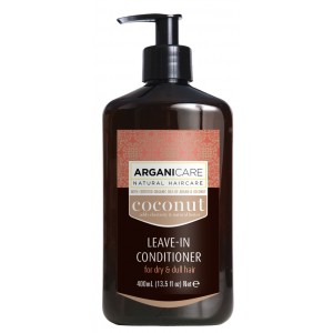 Arganicare COCONUT LEAVE-IN CONDITIONER for very dry & dull hair (Bezoplachový kondicionér pro velmi suché a mdlé vlasy, 400ml)