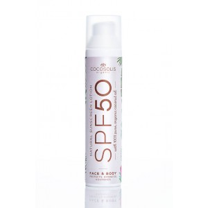 Cocosolis Natural Sunscreen Lotion SPF 50 (BIO emulze pro tělo i tvář na ochranu před sluncem SPF 50, 100ml)